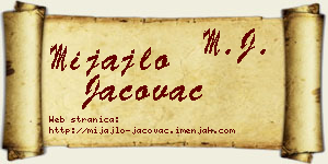 Mijajlo Jačovac vizit kartica